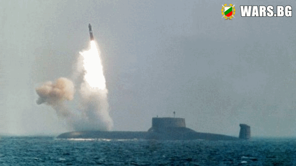 Пуск на новата руска междуконтинентална балистична ракета "Булава"